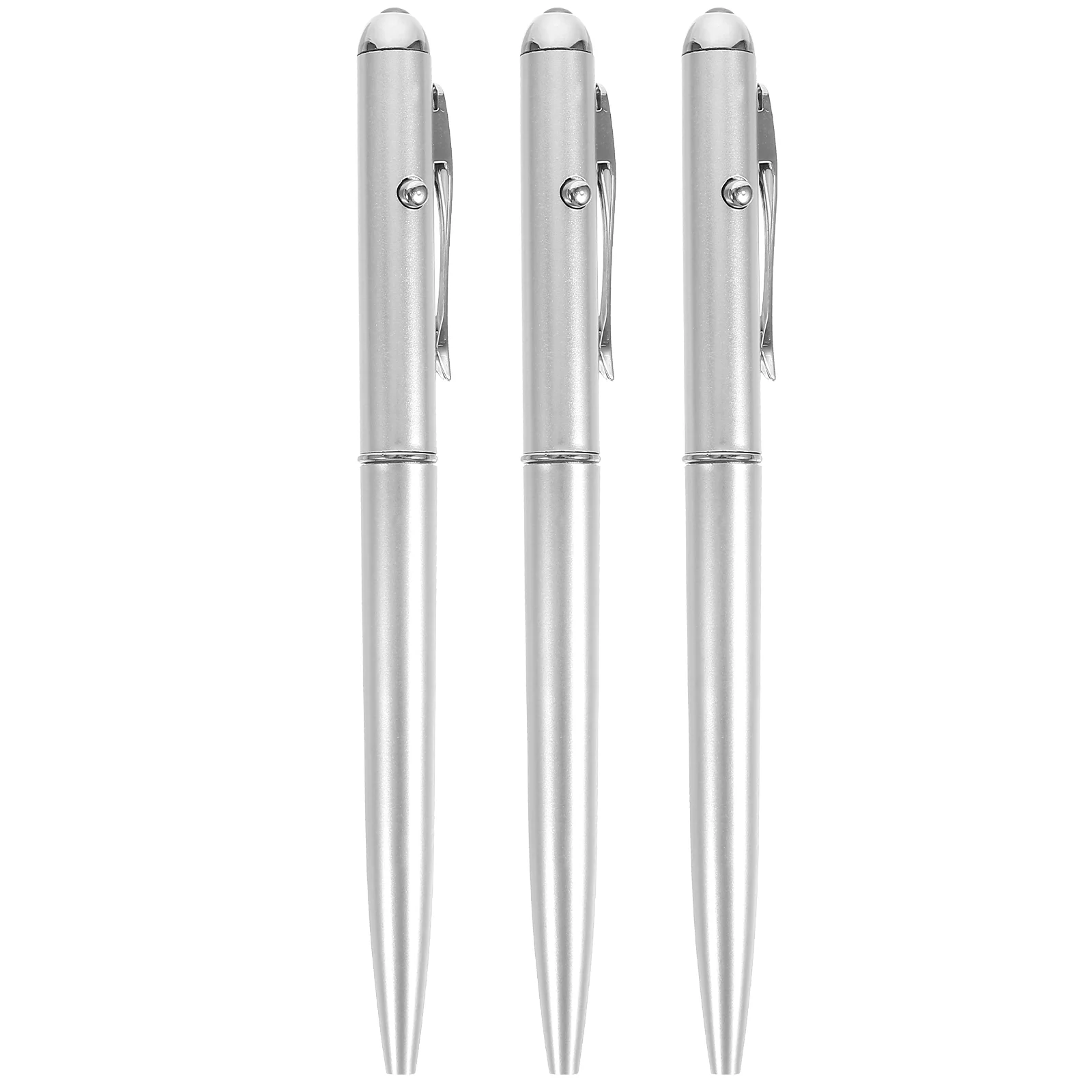 3 Pcs Ballpoint Pen UV for Fake Cash LED Currency Detection Come Colorless Convenient Portable Plastic