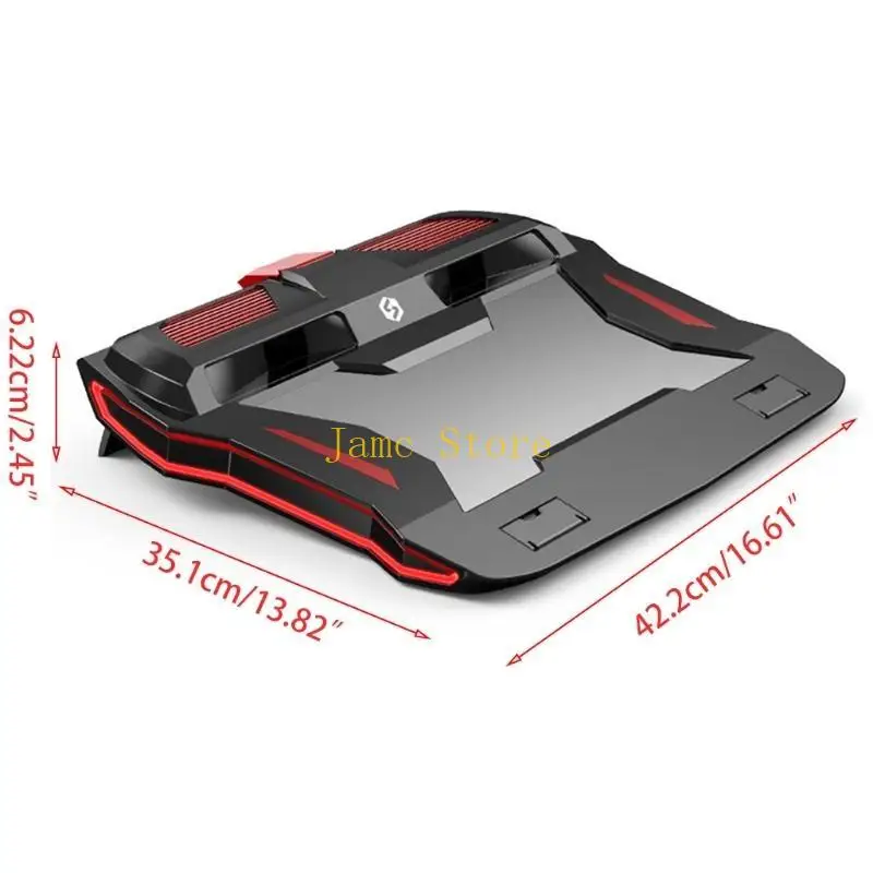 LX0B RGB Notebook Cooler Pad Pad 12-17 Inch Gamer USB حامل يعمل
