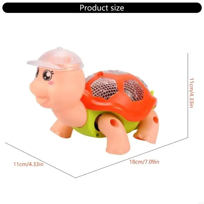 Đồ chơi đèn LED âm nhạc lên rùa dành cho trẻ mẫu giáo Phong trào khiêu vũ tương tác Quà tặng giáo dục 15UB