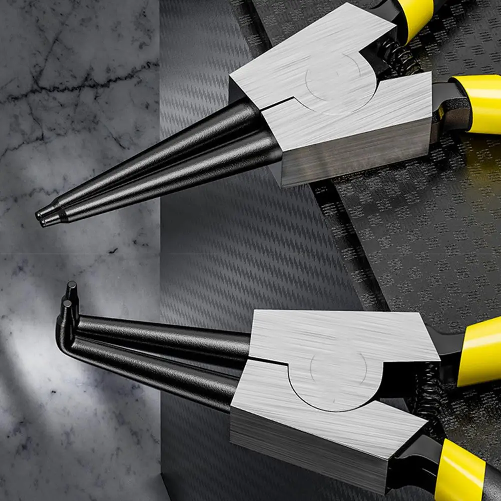 Kits de alicates de anel, alicates de nariz de agulha, alicates de anel de retenção, para remover instalar eixos de anéis de travamento de extrator