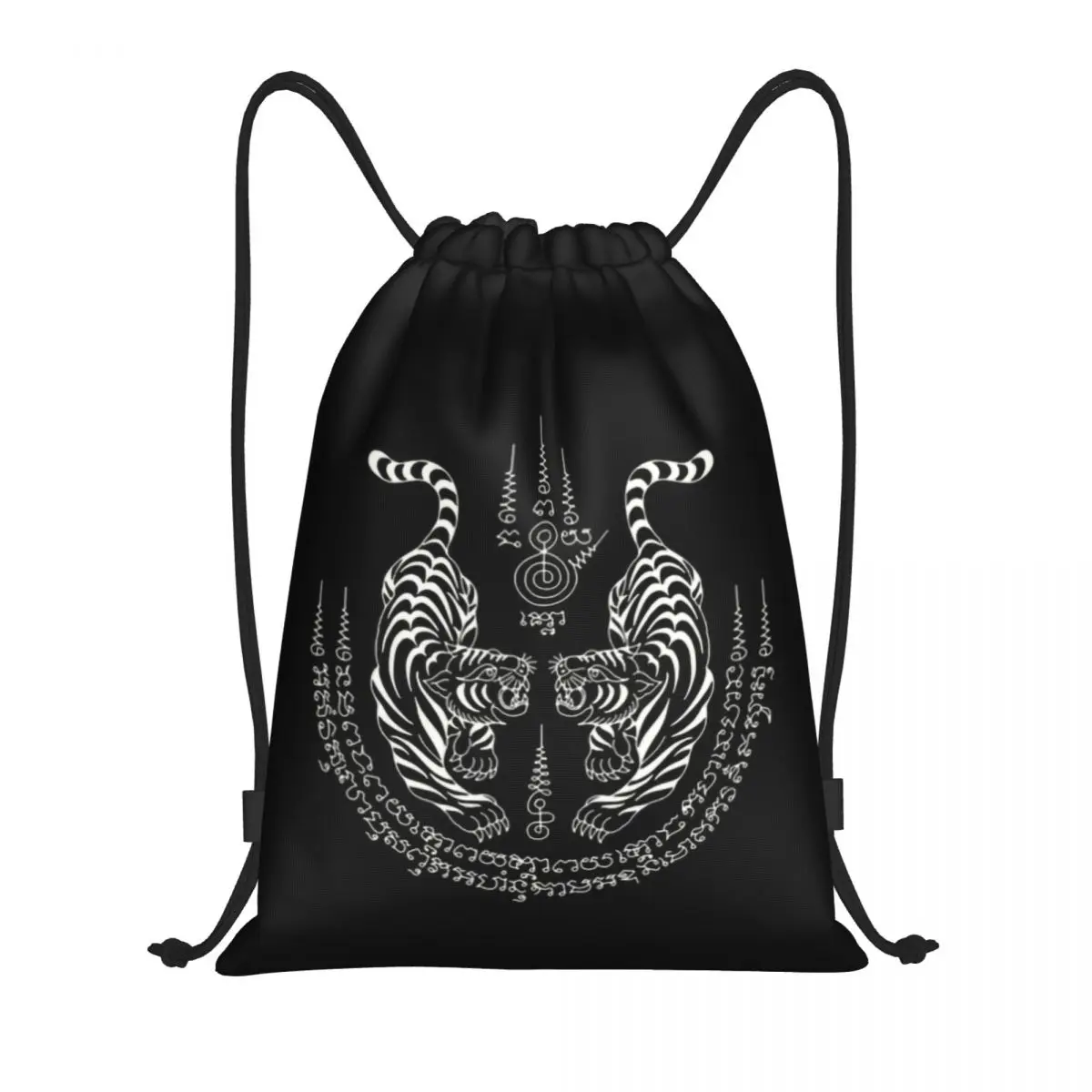 Sac à dos Twin Tiger Sak Yant Tattoo pour hommes et femmes, sac de sport de proximité, sac de sport thaïlandais, sac d'entraînement Muay Thai