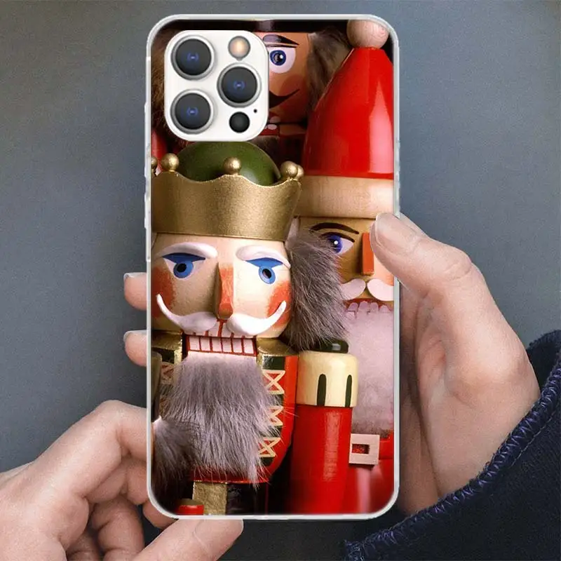 Nutcracker King Cartoon Phone Case For Apple iPhone 16 15 14 13 12 11 Pro Max Mini XS XR X 7 Plus 8 + SE Soft Silicone Print She