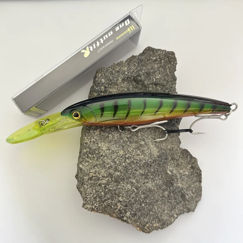 

BLACK STREAM Trolling Minnow 225F 76.7g Wide Mouth Deep Diving Long Casting Lure for Sea Fishing, Deep Diving 9-12m B170