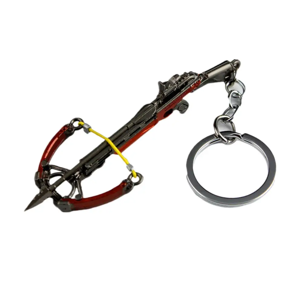 Game Pubg Mini Crossbow Keychain 3D 9cm Keyring Jewelry Backpack Bag Accessories