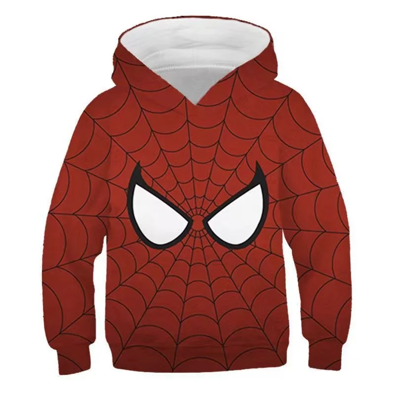 Marvel Spider-Man Iong-sleeved Hooded Sweatshirt Men\'s Children\'s Ioose Casual Cos Clothing Iong-sleeved Top Autumn Coat