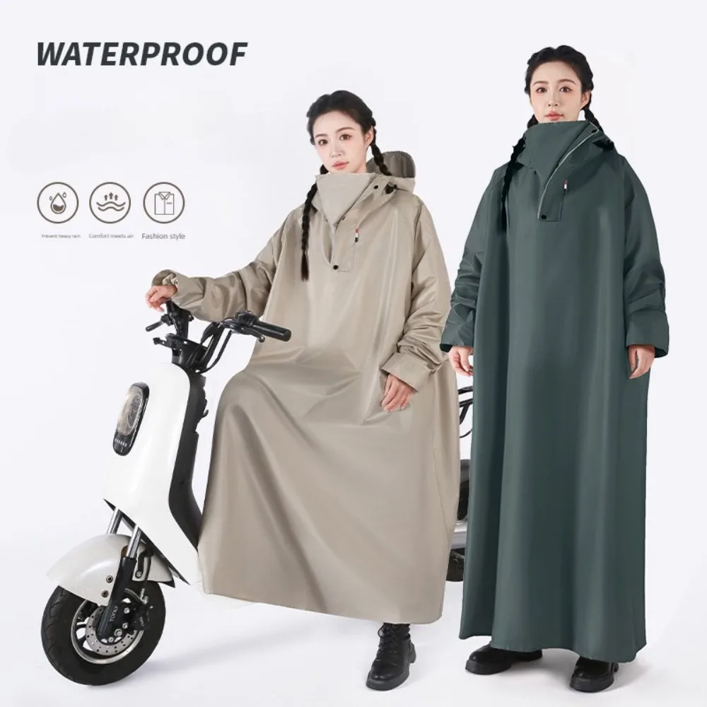 

Пончо от дождя для взрослых для электронного велосипеда и мотоцикла - водонепроницаемая ветрозащитная накидка, полноразмерный плащ для хранения поездок на работу и использования на открытом воздухе