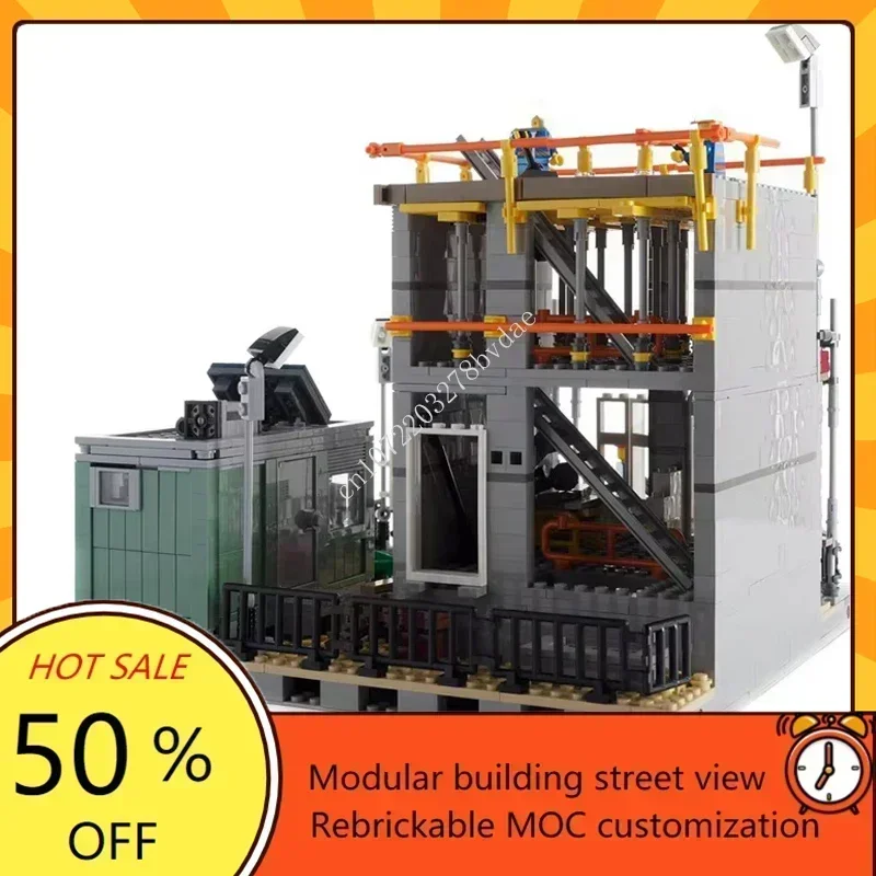 Puzzle MOC pour chantier de Construction, 1637 pièces, Architecture créative StreetView, modèle technique, jouet d'assemblage d'anniversaire, cadeau de noël