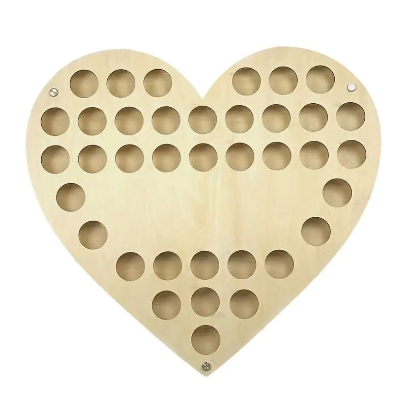 

Golf Ball Display Rack Wall Mounted Collection Rack Holds 37 Balls Creative Heart Shape Collector's Case Wall Mount Decor For