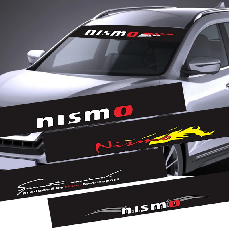 Car Sunshade Sticker of Car Front Windscreen Windshield Stickers For Nissan Nismo Qashqai J11 J10 X-trail T32 Juke Altima Sentra