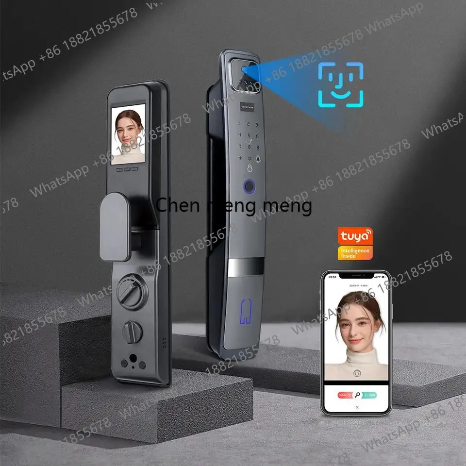 

Умный цифровой замок для ворот и дверей с распознаванием лиц, отпечатков пальцев, Wi-Fi камерой, дверным звонком, кодом доступа, RFID и интеллектуальной защитой Tuya