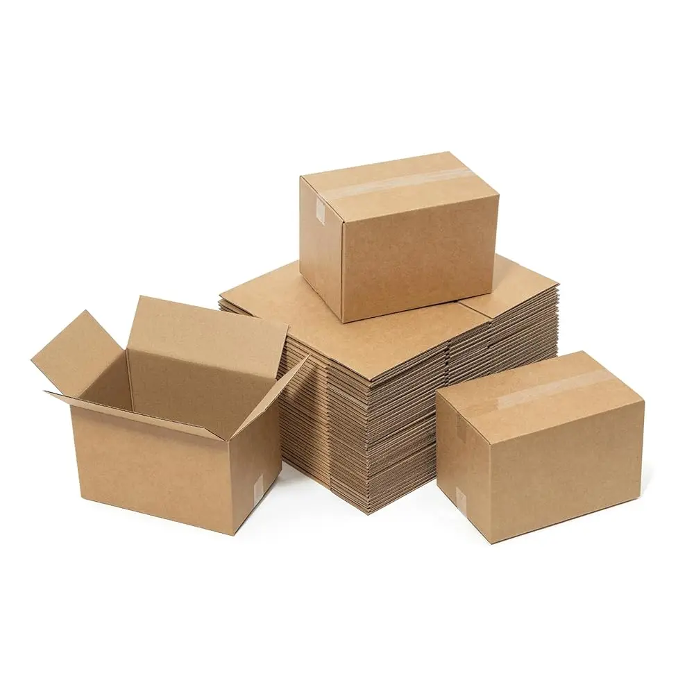 

Набор из 50 маленьких почтовых коробок 6x4x4 дюймов - Гофрокартонные упаковочные коробки для малого бизнеса - Коричневые почтовые пакеты для упаковки