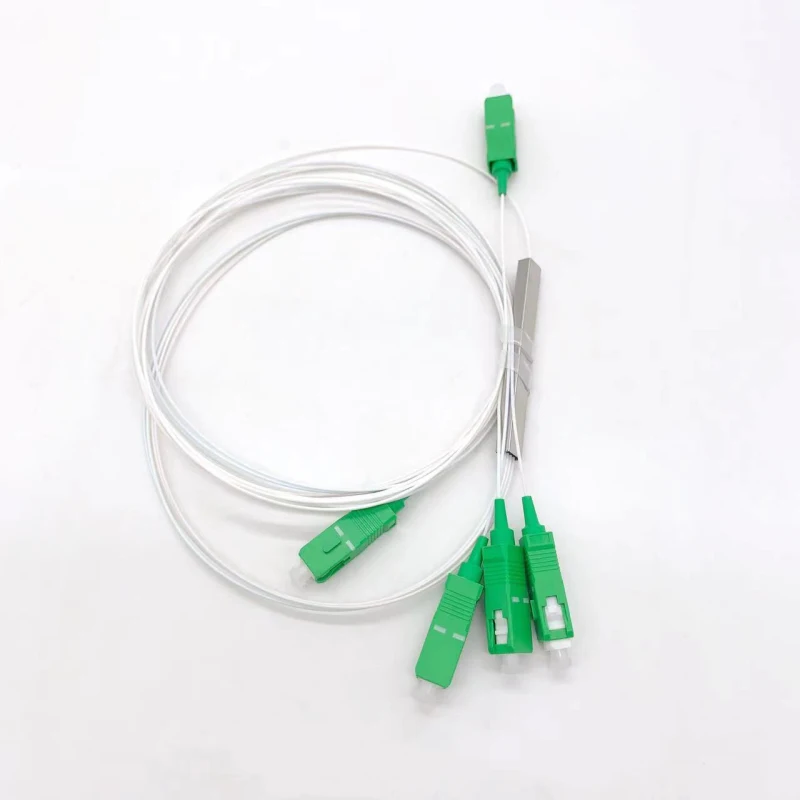 Imagem -04 - Plc sc Apc sm Único Modo 0.9 mm G657a1 Lszh 1m Ftth Fibra Óptica Divisor Conector de Fibra de Alta Qualidade 1*4 sc Apc 1x4