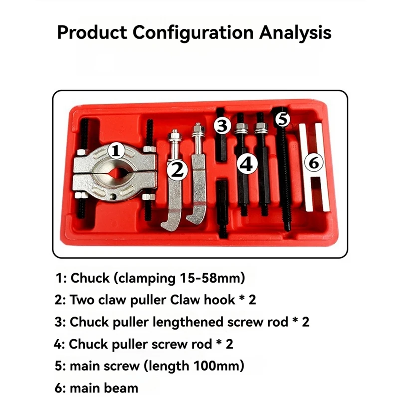 Transmission Bearing Puller Kit Bearing Separator Puller Set Bearing Removal Tool Kit Bearing Splitter Bearing Puller-A51M
