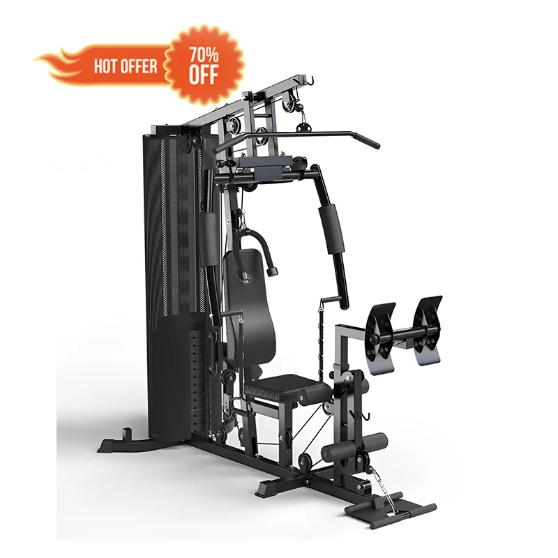 Station de gymnastique à domicile multifonctionnelle, machine d'exercice de musculation et de fitness