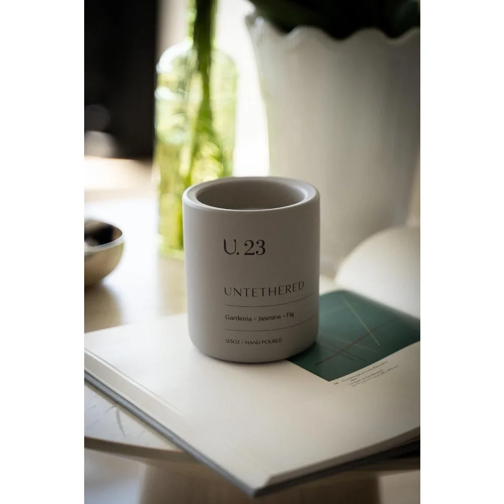 Luxury Scented Candle - Gardenia, Jasmine & Fig Blend | Handcrafted in USA with Natural Coconut & Apricot Wax | Double Wick Long - Image 2