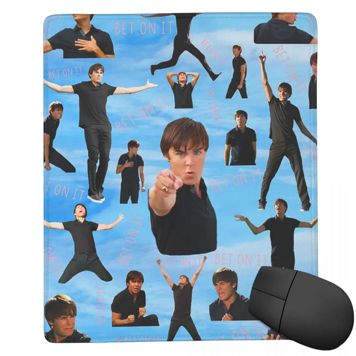 Zac Efron Troy Bolton Bet On It High School Musical 7x9 in 22x18 cm MousePad Computer Keyboard MouseMat Gamer PC Laptop Desk Mat
