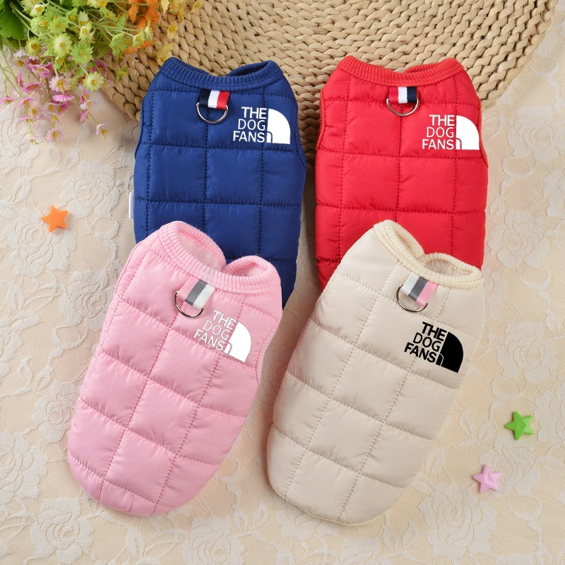 Pink Pet Dogs Clothes Winter Cotton Dogs Vest Coats Plus Warm For Small Medium Dog Clothing Puppy French Bulldog Chihuahua Perro