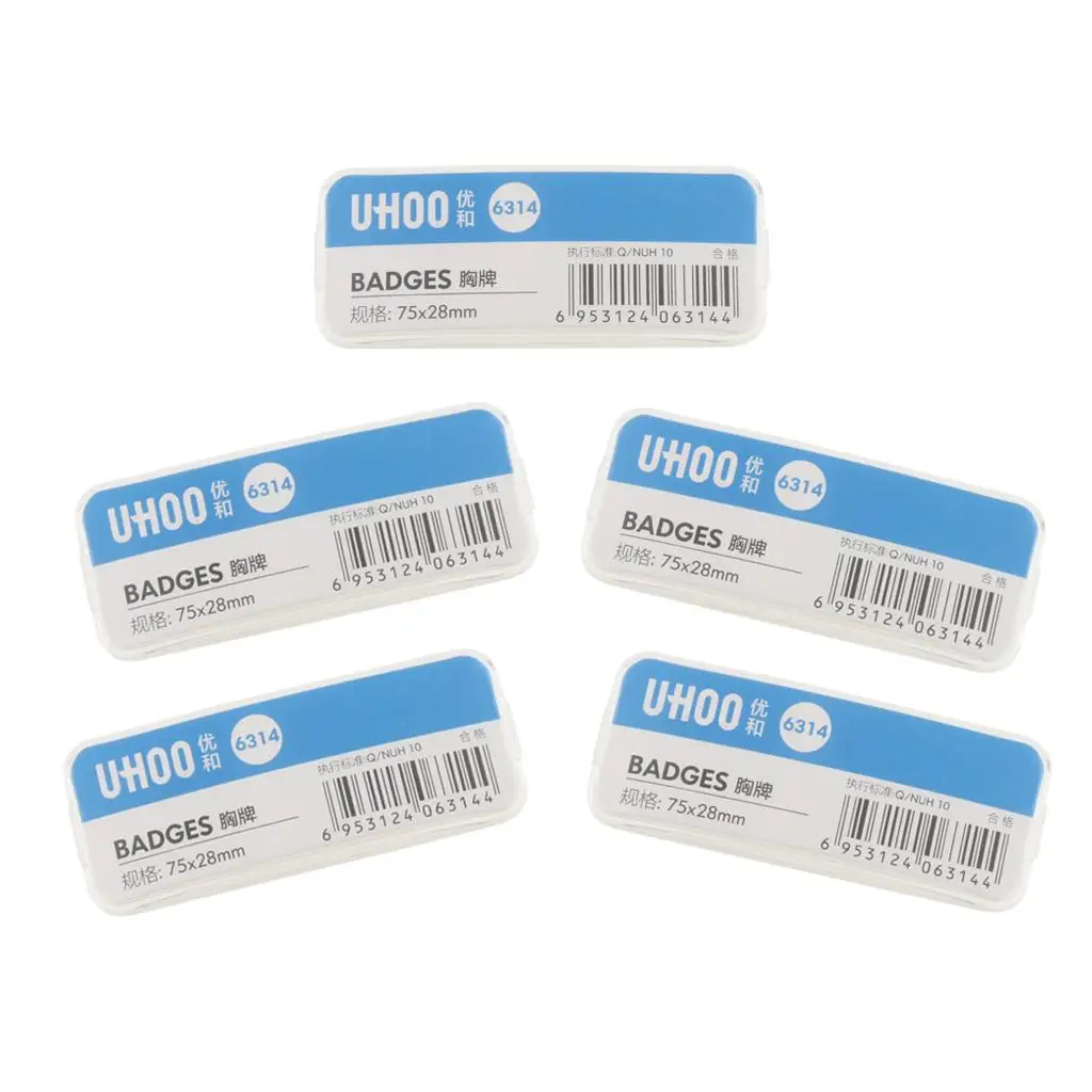 5 شارات اسم مخصصة للموظفين وحاملي الشارات والفولاذ المقاوم للصدأ