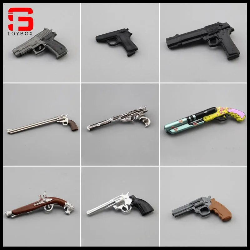 1/12 스케일 군인 미니 권총 모델 장면 소품 6인치 남녀 군인 액션 피규어 바디 인형에 적합