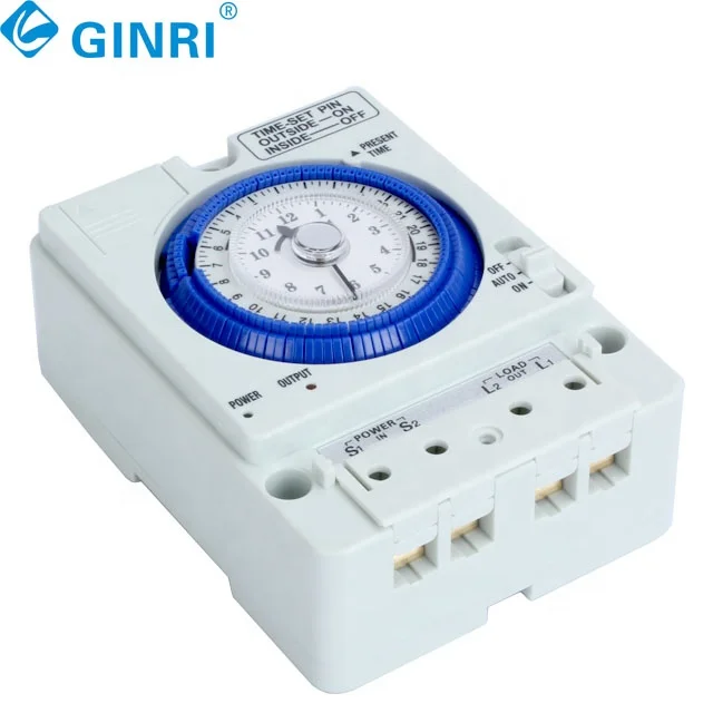 TB388 AC 220V 24 Hours DIN Rail Mounted Mechanical Electric Controller Timer Switch