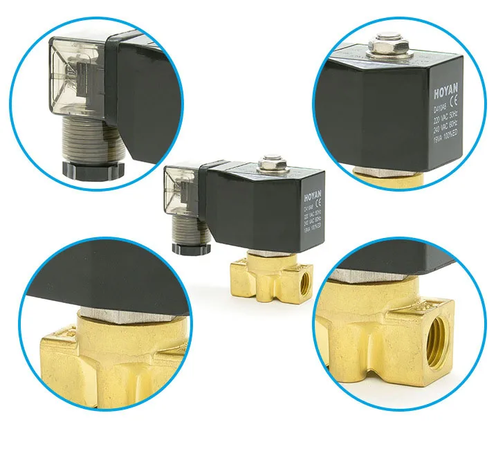 

Factory Hot Sale HOYAN PG-01 High Pressure Small Solenoid Valve 1/4" 1/8" NC