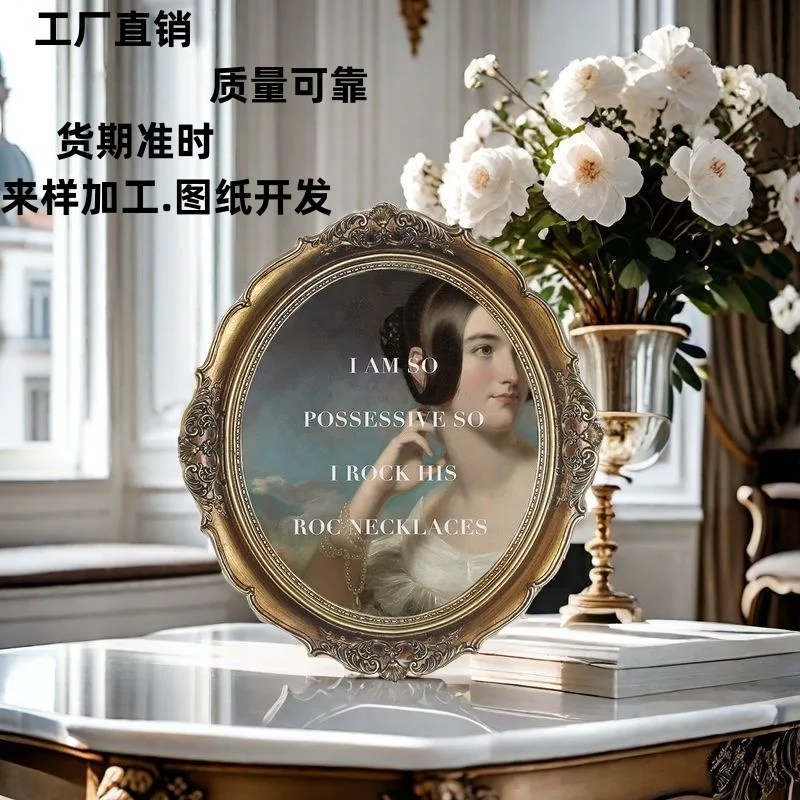 

Wholesale Resin Picture Frame American Living Room Decorative Painting Retro French Niche Art Sofa Wall Painting Restaurant