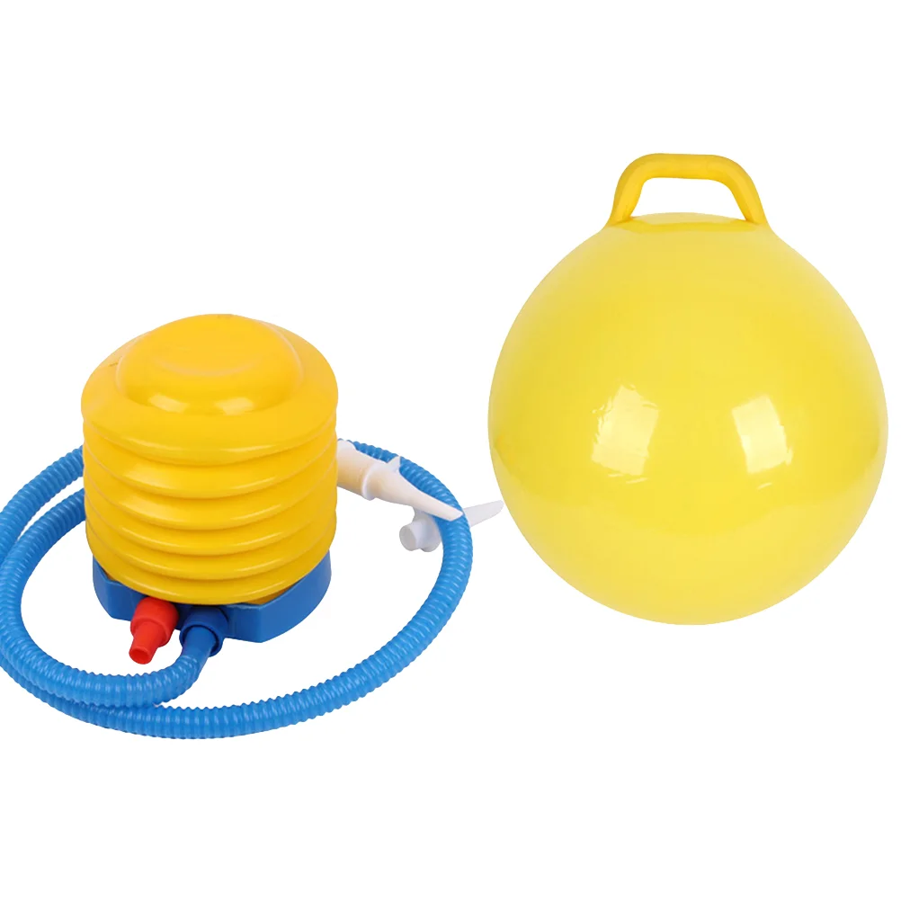 

2PCS Bouncing Ball Kids Inflatable Bounce Jumping Hop Ball Handle Ball with Pump (1pc Ball + 1pc Pump)