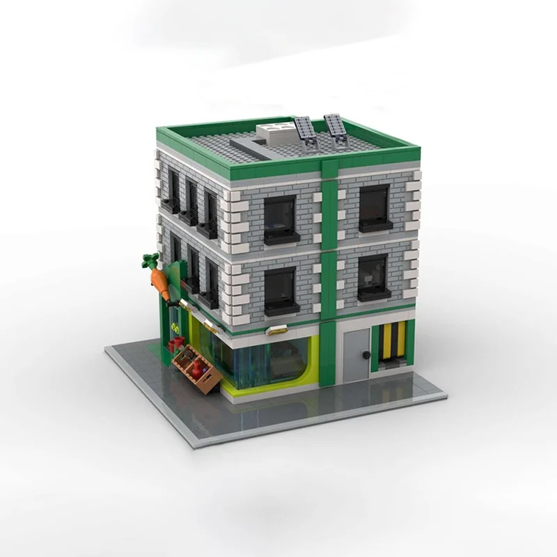 1724pcs MOC Modular Grocery Store Modification Cityed Model Building toy blocks DIY creative Christmas gift idea Education Brick