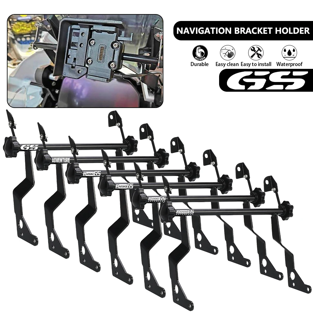 

2024 For BMW R1250GS R1250GS Adventure R1200GS (LC) R1200GS ADV GSA (LC) GS1200 Windscreen stabilizer with GPS mounting bracket