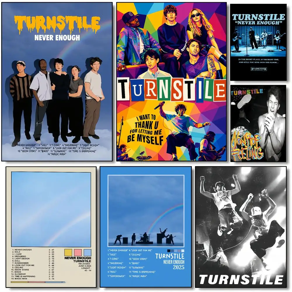 Hardcore Punk Band T-Turnstile Poster HD Wall Art Aesthetic Home Decor for Living Room Bedroom Café Office Stylish Gift