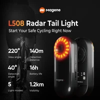 Magene Radar luz trasera de bicicleta L508 lámpara de detección de freno trasero de bicicleta sillín tija de sillín carga bicicleta impermeable LED luz trasera de ciclismo