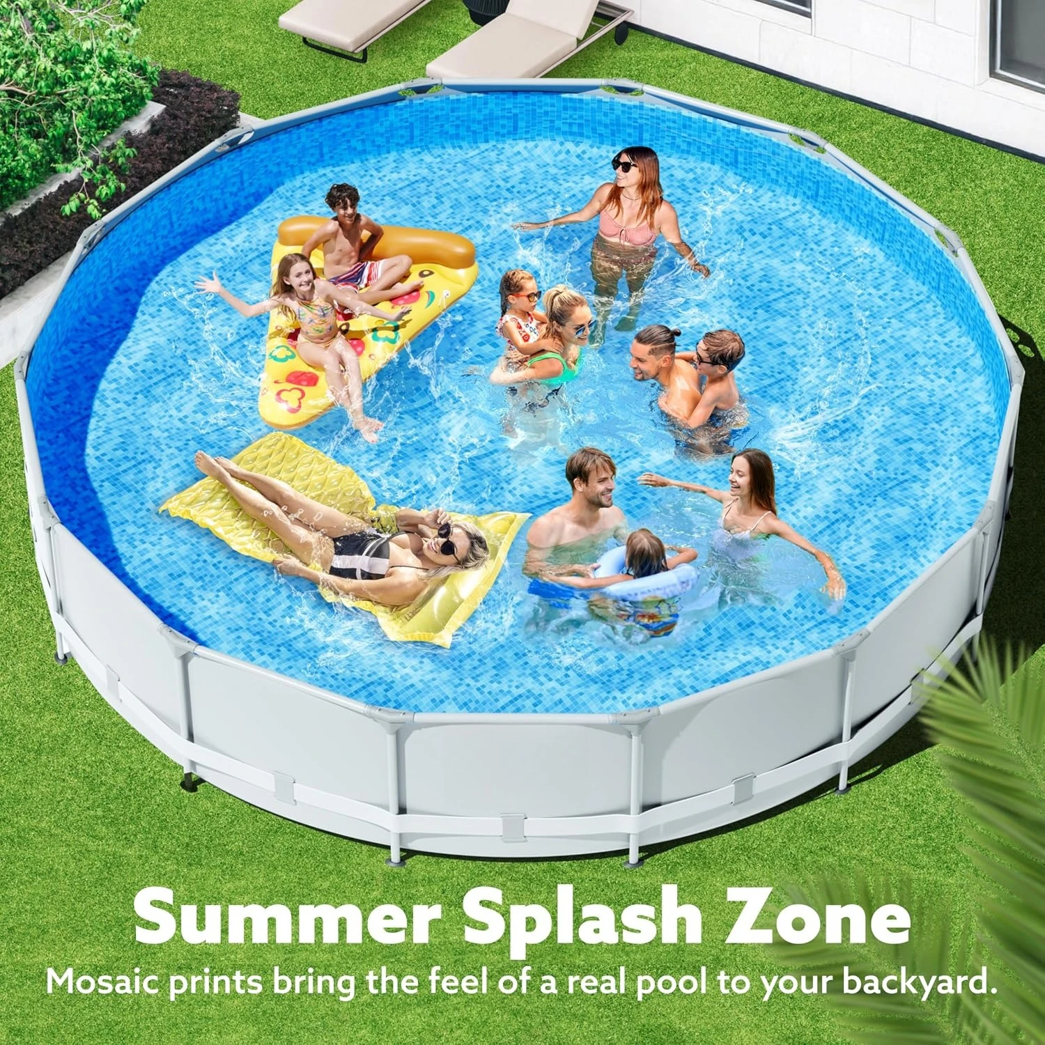 15フィート x 42インチ 屋外用丸型フレーム地上設置プー - Kids Outdoor Frame のレビューと価格