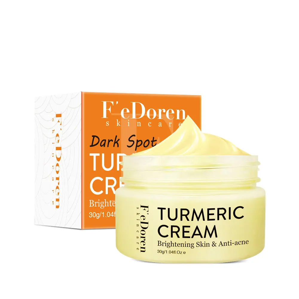 Turmeric VC Face Cream Deeply Moisturizes and Desalinates Skin Leaving Skin Fresh Non Greasy Smooth Firm Soft Elastic Energetic