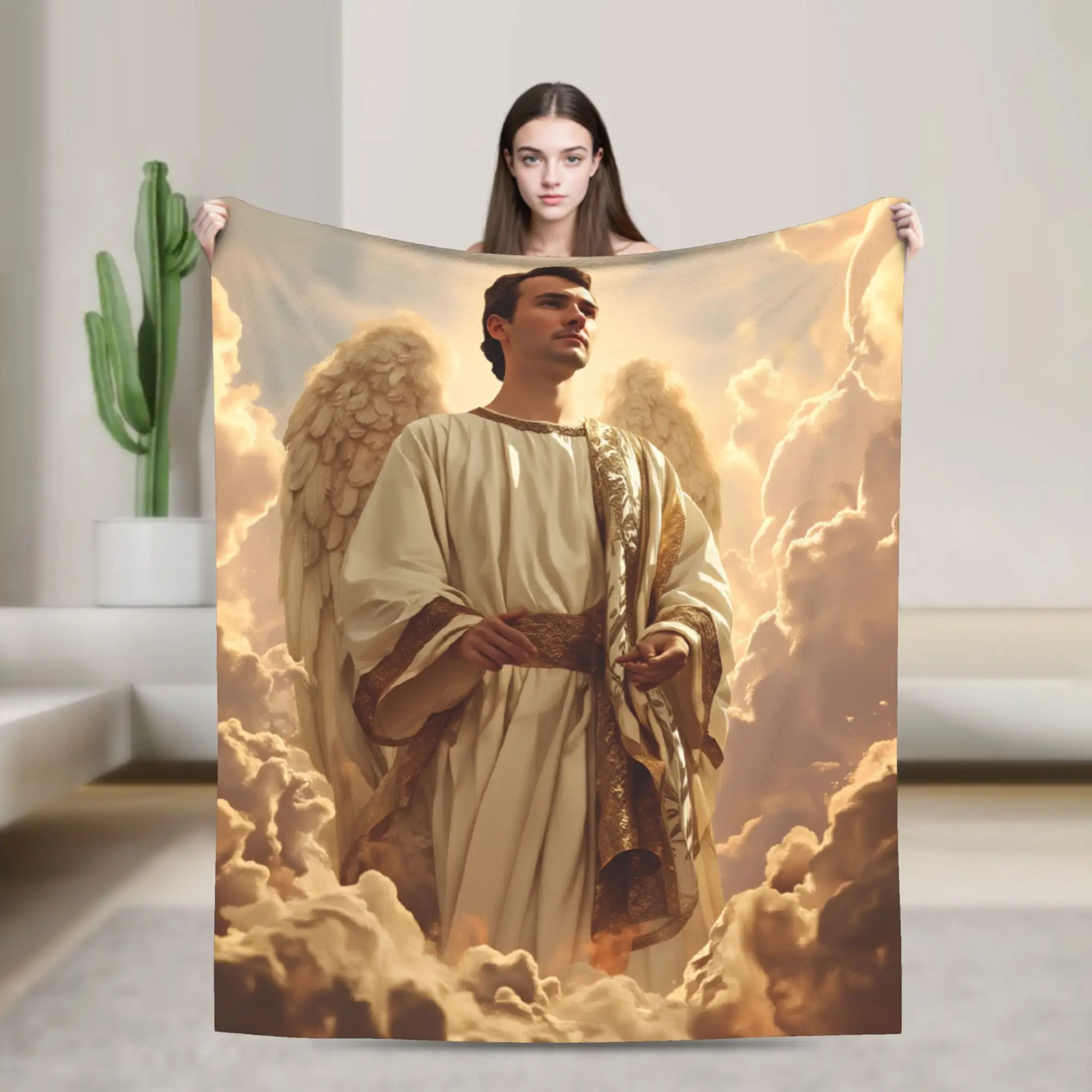Charlie Kirk Angel Advocate Funny Flannel Blanket High Quality Material Unique Home Accent All Season Use Soft Comfortable Warm
