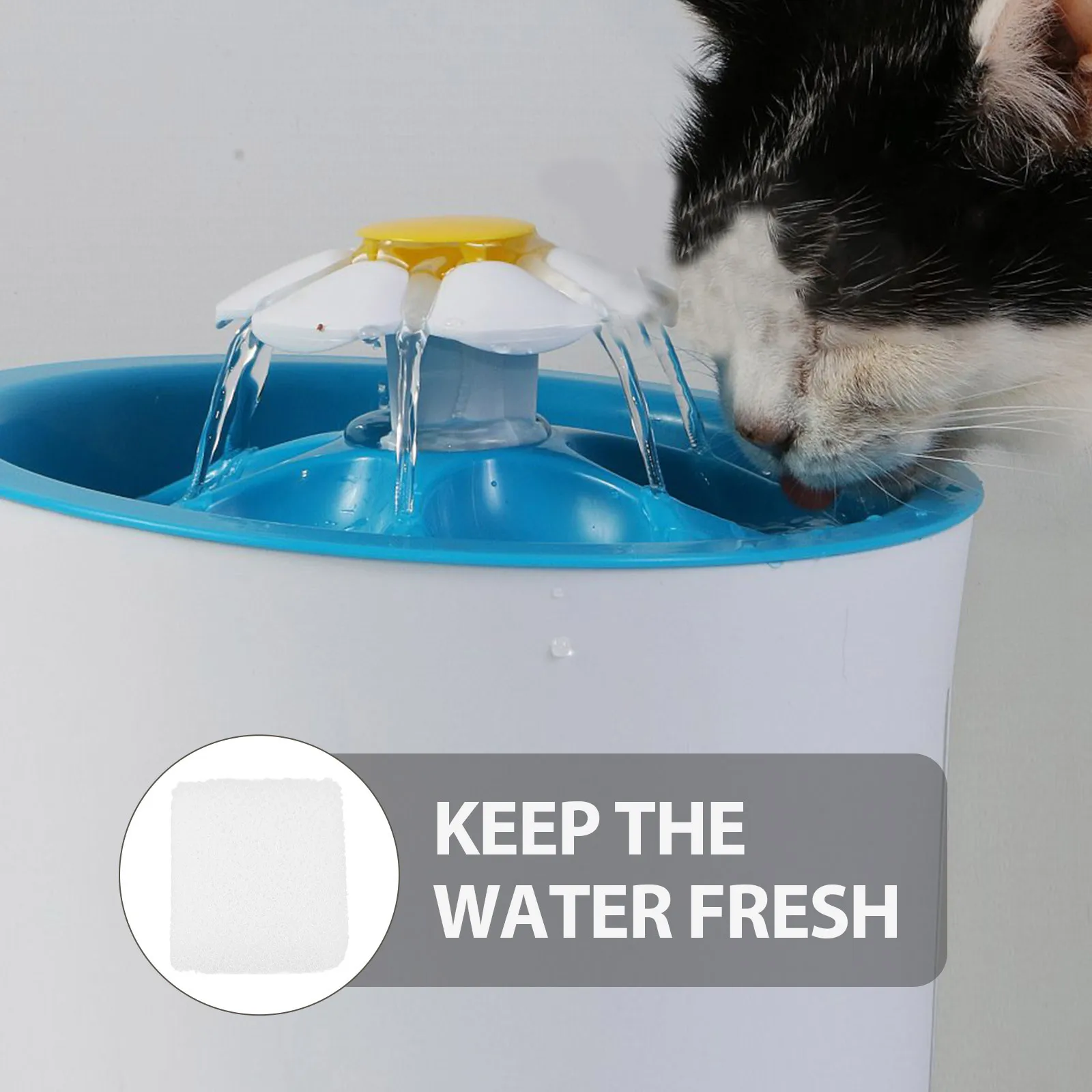 

10pcs Pet Water Dispenser Sponge Filter for Cat Dog Fountain Eco Friendly Washing Up Eraser White