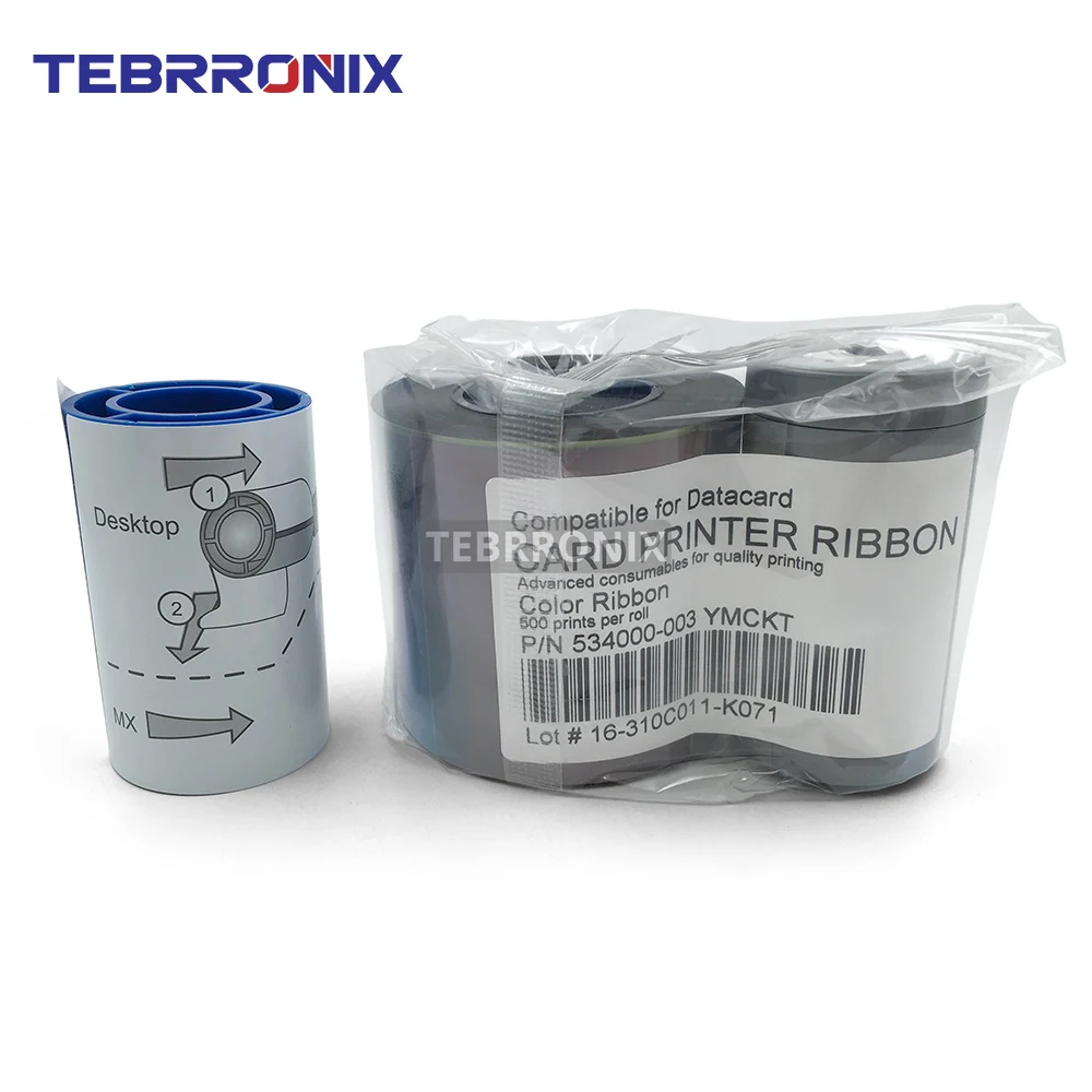 534000-003 شريط ألوان YMCKT جديد لطابعة بطاقات Datacard SP35 SP35Plus SP55 SP55Plus SP75 SP75Plus 500 طباعة/لفة #5