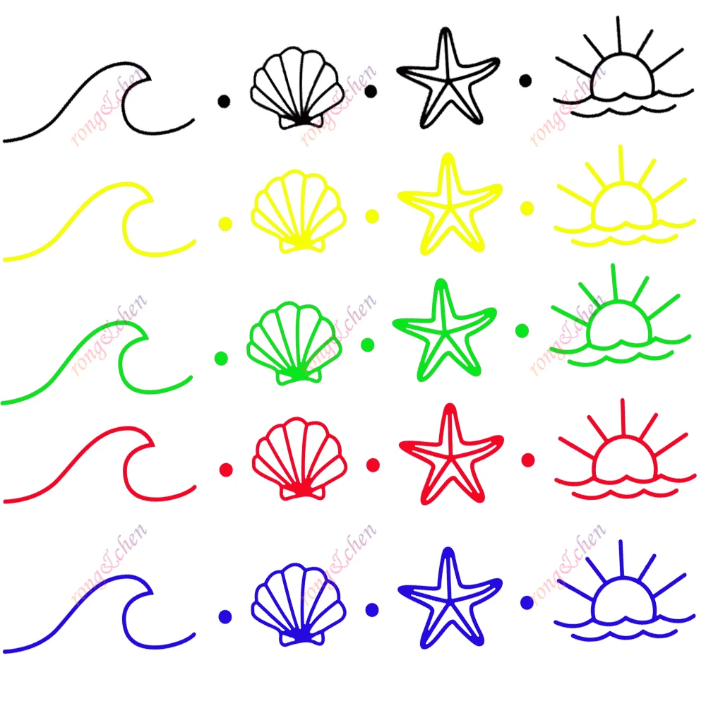 

Funny Car Sticker Beach Seashell for Car Motorcycle Racing Helmet Laptop Trunk Body Car Window Surfboard Waterproof PVC Decals