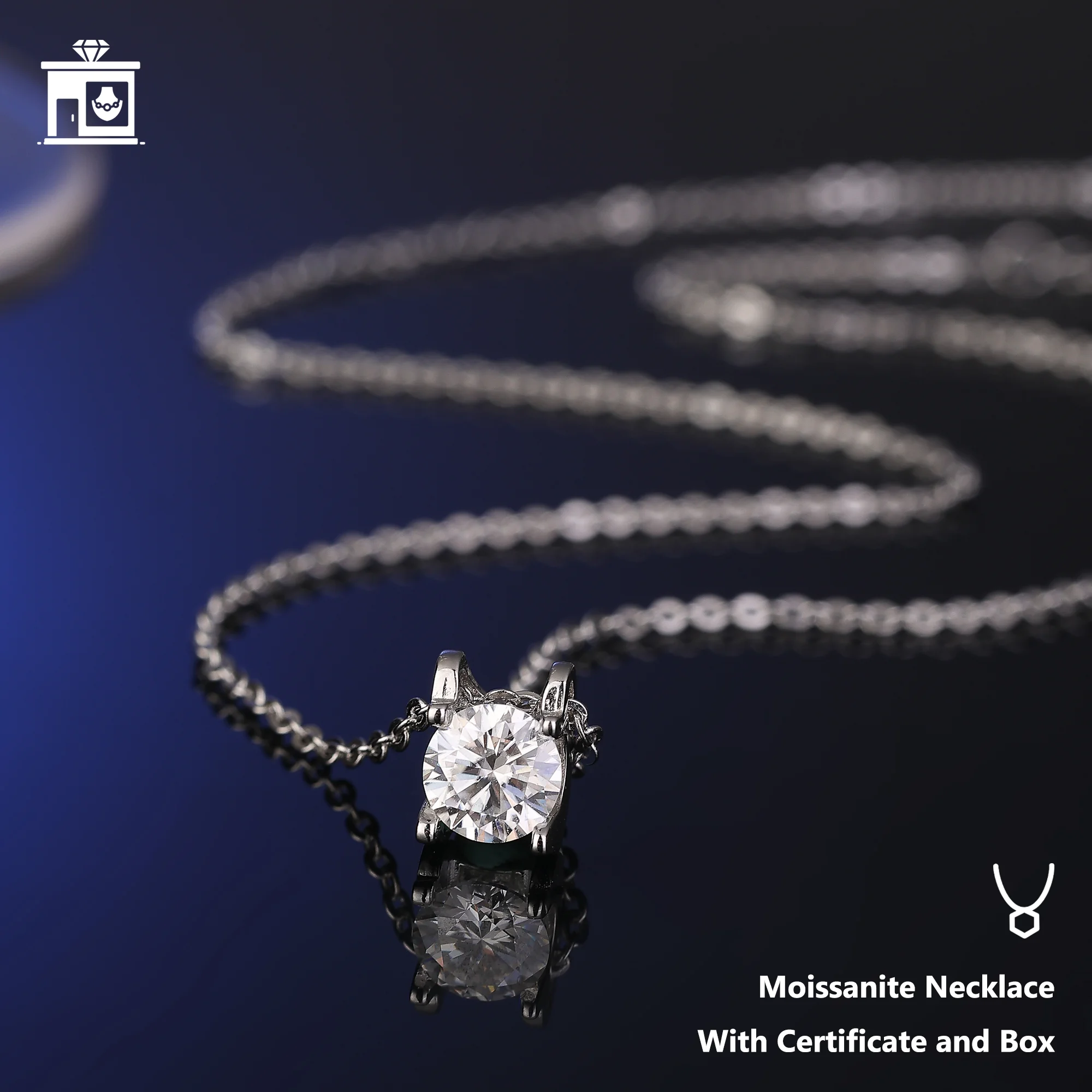 S925 Silberkette mit GRA-Zertifikat Moissanit für Damen und Herren als Geschenk für Jahrestag, Hochzeit, Verlobung – Detail 18
