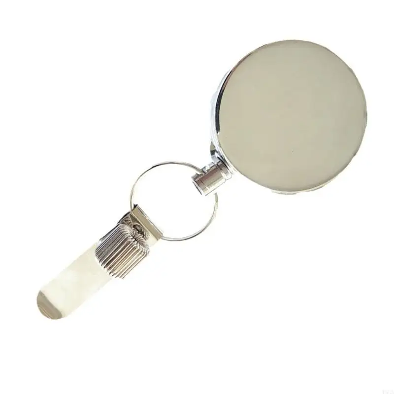 2Pcs Badges Reels Metal Pen Holder with Pocket Clip for Doctor Nurse Metal Pencil Holder with Adjustable Spring Rings