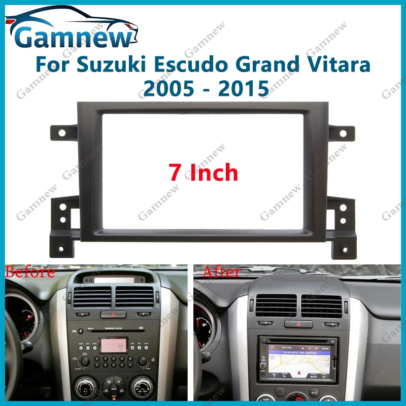 

7 inch 2DIN Car Fascia Radio Panel For Suzuki Escudo Grand Vitara 2005-2015 Frame Kit Install Facia Face Plate