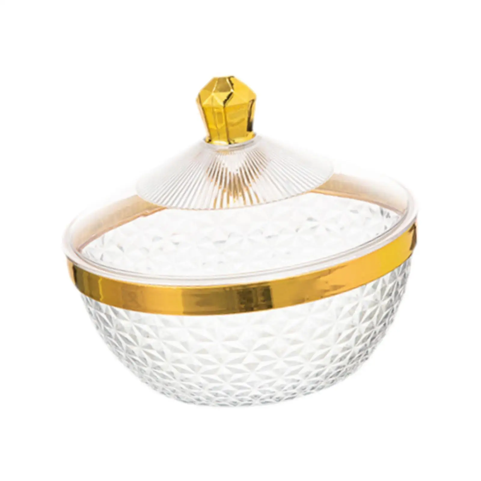Countertop Fruit Bowl with Lid,Fruit Plate,Clear,Creative,Light Luxury Fruit and Vegetable Holder for Dining Table Bread