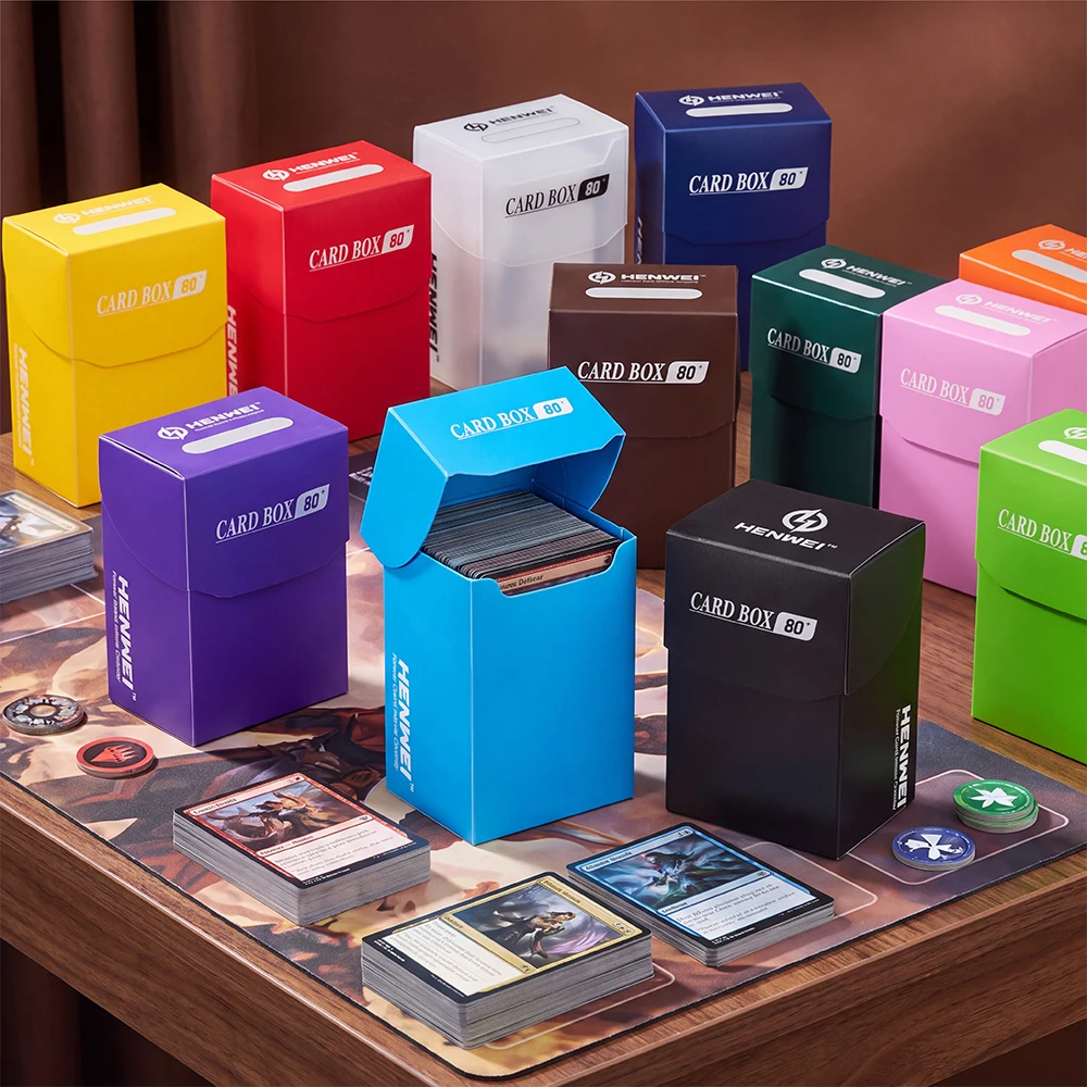 80+ Count PP Trading Card Deck Box Portable Large Capacity Game Card Storage Holder for Collectible Cards Gifts