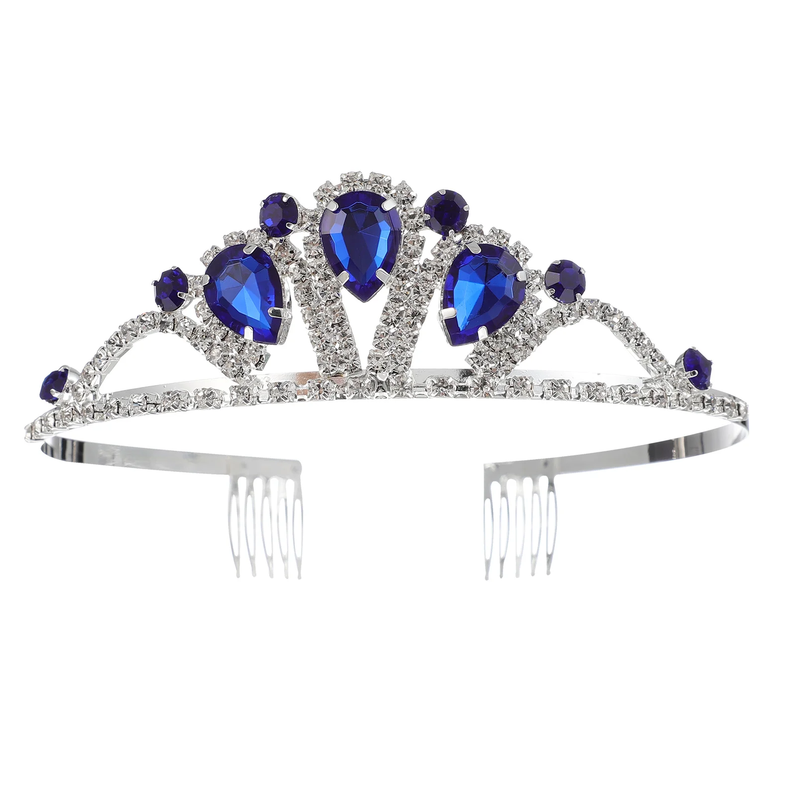 

Rhinestone Crown Headband Hair Accessories Wedding Decor Crystal Bride Headdress Comb Rhinestones Tiara Retro Style