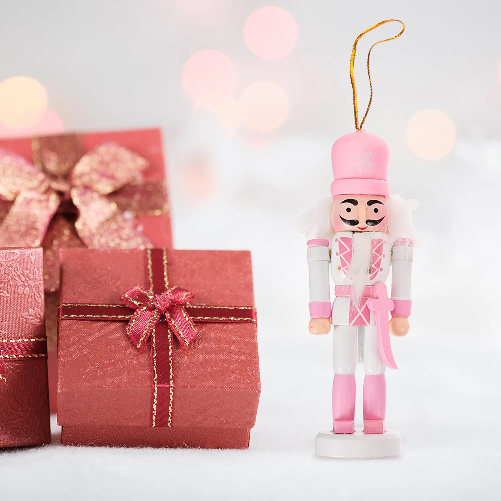 

5pcs Wooden Nutcracker Decor Festive Craft Home Party Desktop Ornament Unique Holiday Nutcrackers Traditional Festival