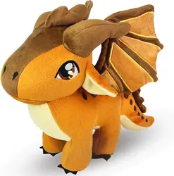 Wings of Fire Toys Dragon Plush Toy Soft Stuffed Animal Cool Brown Dragon Decor Merch Special Gift for Kids Boys and Girls