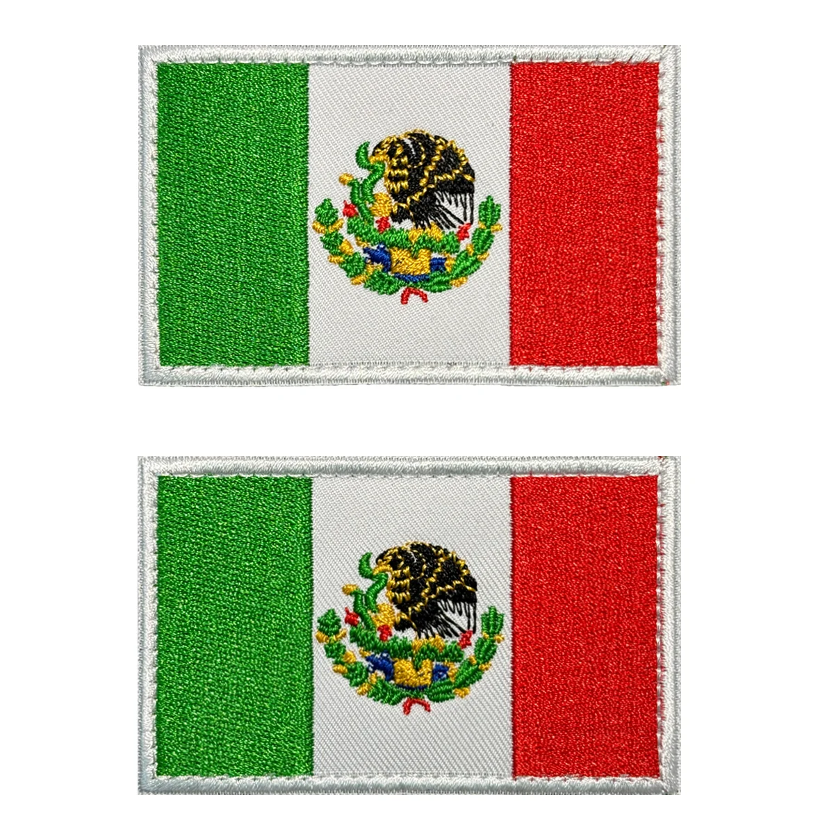 2szt USA & Mexico Combined Flag Patch, Haftowana aplikacja Dual-Nation, Iron On/Sew On Emblem