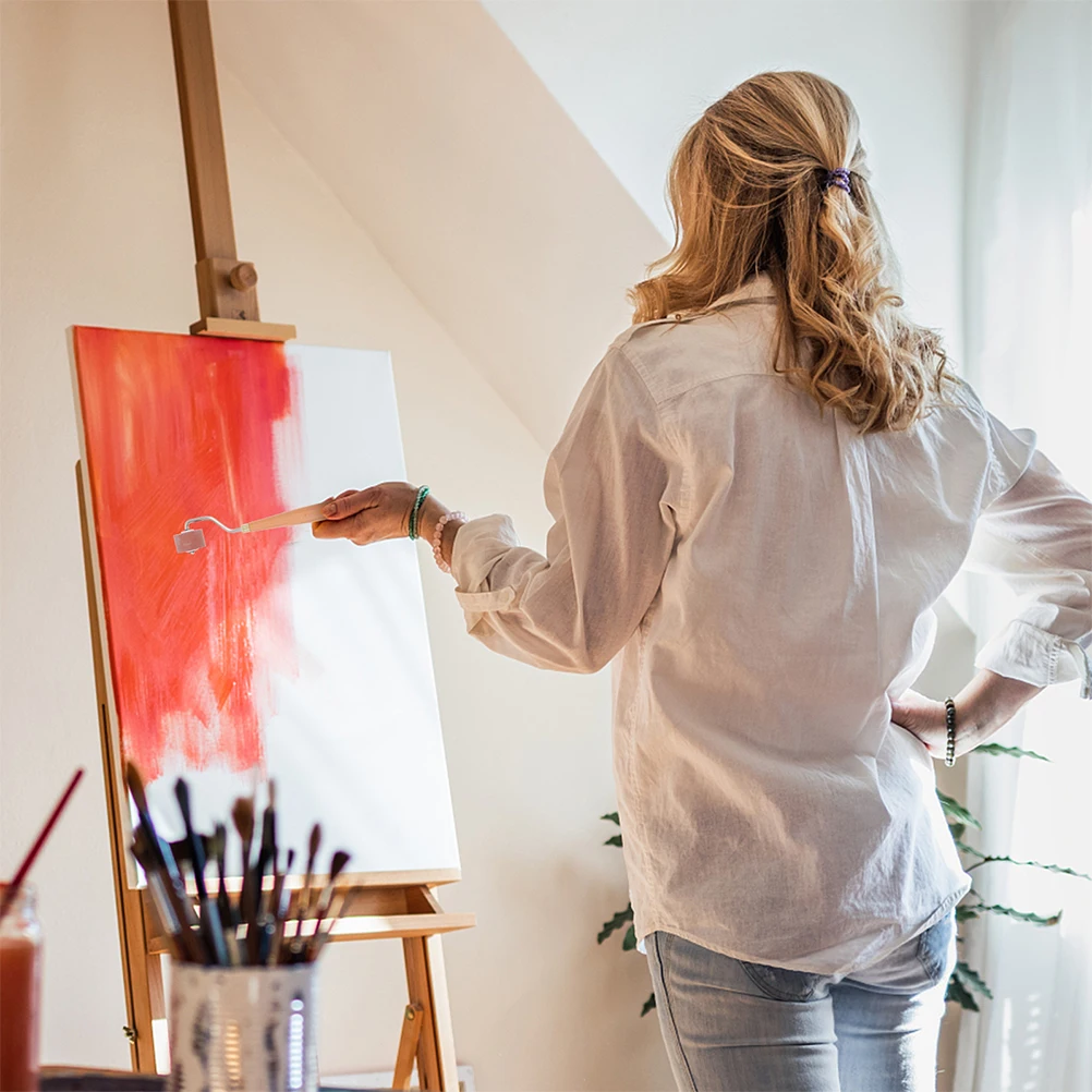 

2Pcs Printmaking Rubber Roller Tool for Ink Watercolor Acrylic Smooth Application Ergonomic Handle Portable Art Craft