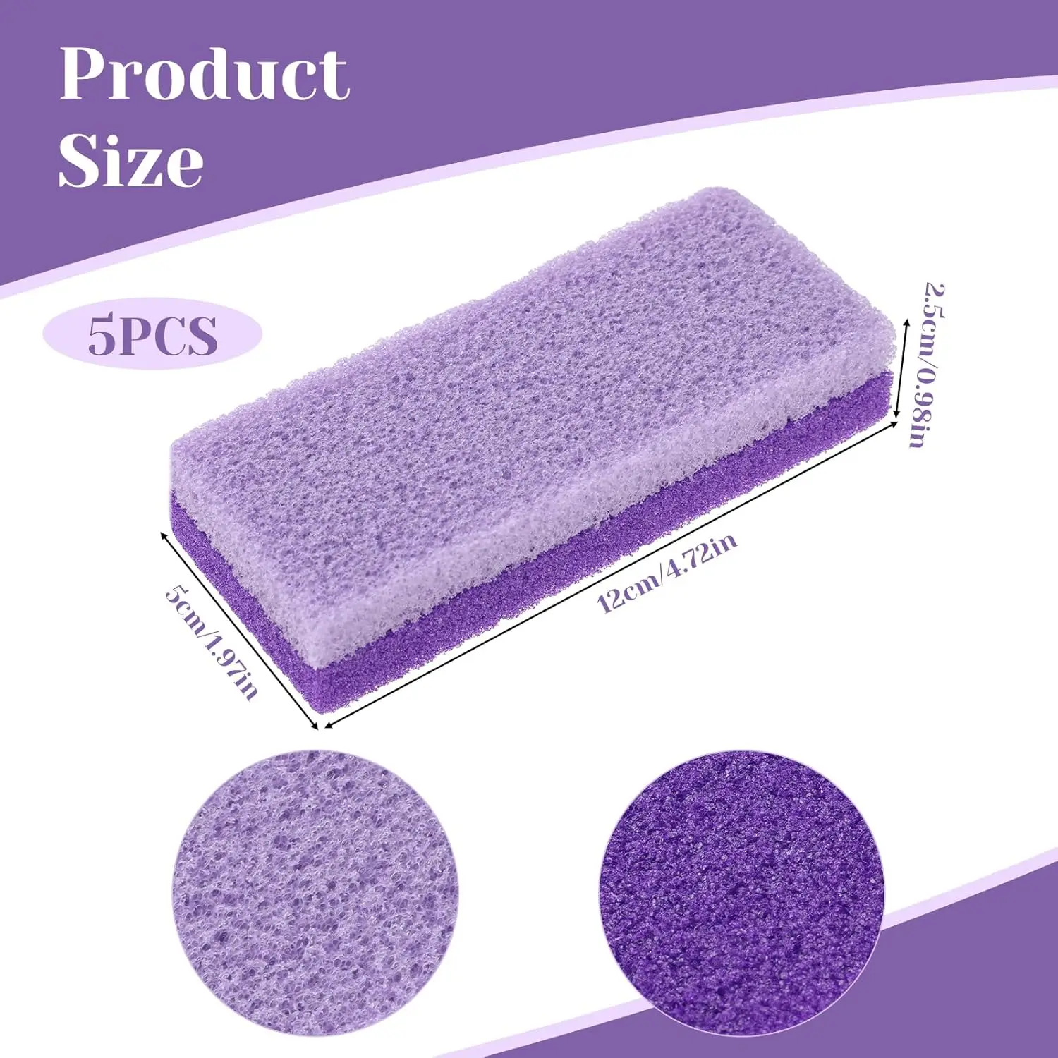 5 szt. Kamień pumeksowy do stóp, gąbki do usuwania odcisków, martwego naskórka, akcesoria do pedicure do użytku domowego, narzędzie do naprawy pięt
