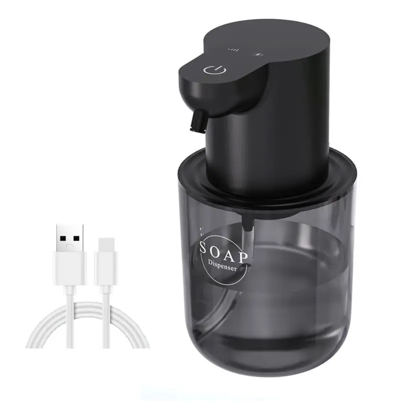 A02M-Automatic Touchless Soap Dispenser,4-Level Adjustment, 400Ml Rechargeable Foam Hand Soap Dispenser Wall Mount