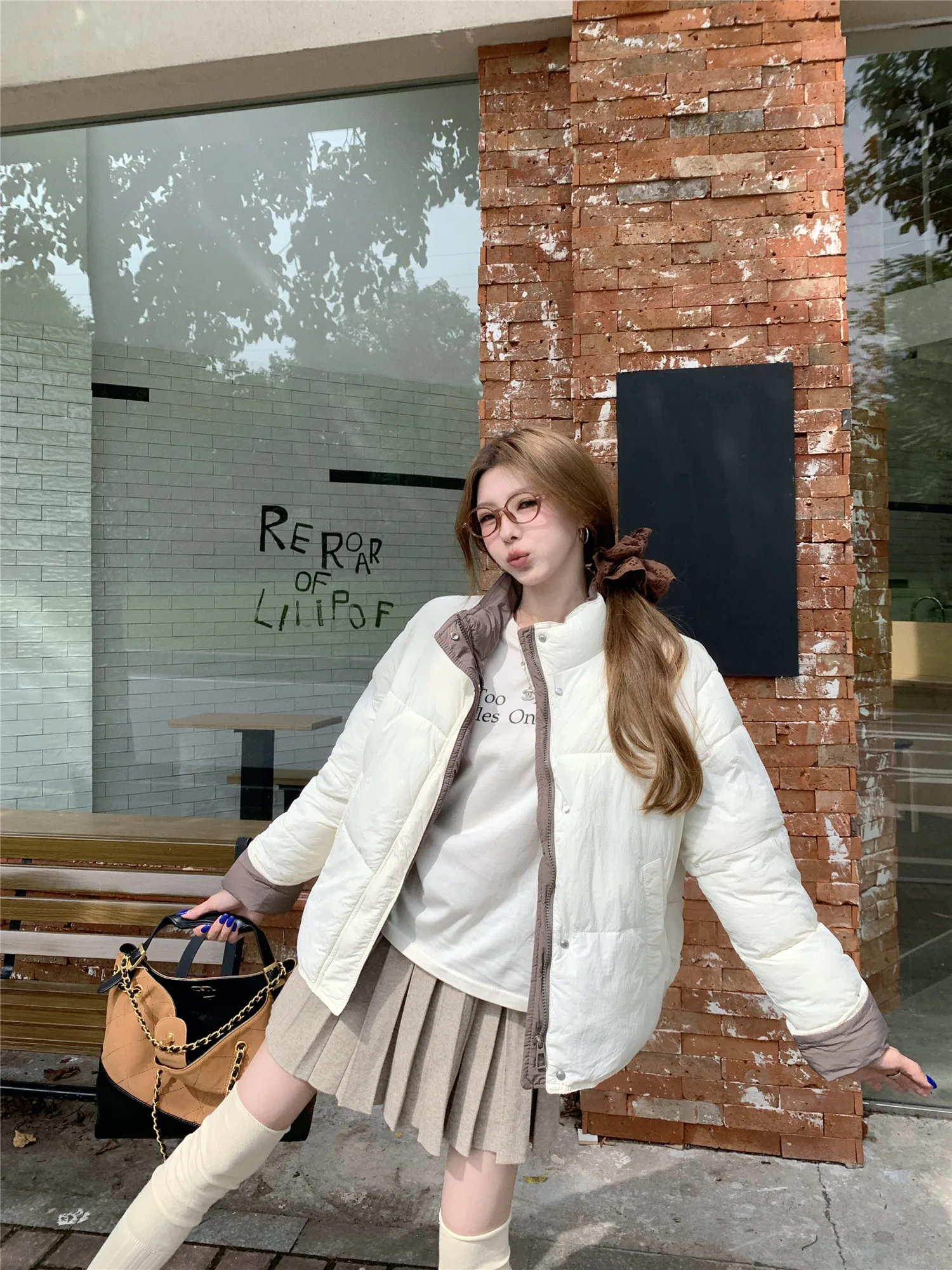 

Новые женские пуховики-парки: осенне-зимняя утепленная верхняя одежда из хлопка, белые, оверсайз, повседневные, уютные, милые, уличный стиль, длинные, GF